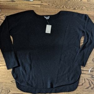 Vince 100% cashmere black sweater tunic m medium